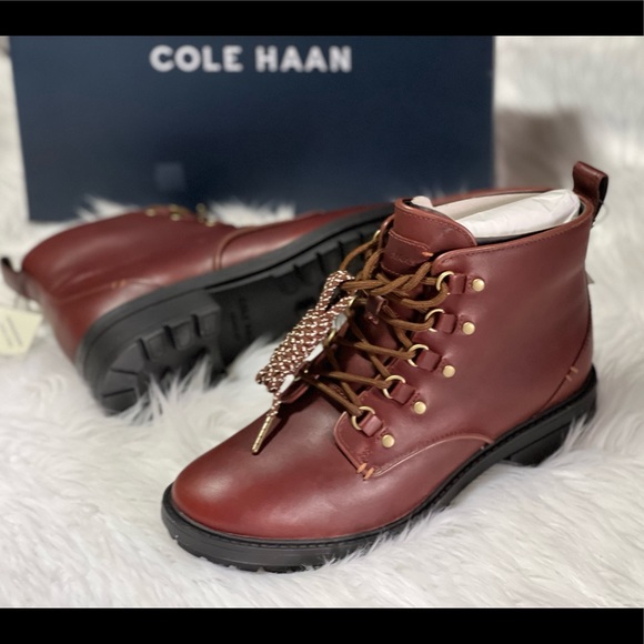 New Cole Haan Women's Briana Grand Lace-up Hiker Boot Hiking - Picture 2 of 15
